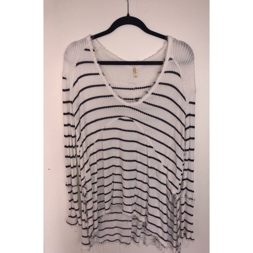 FREE PEOPLE Waffle Knit Sweater